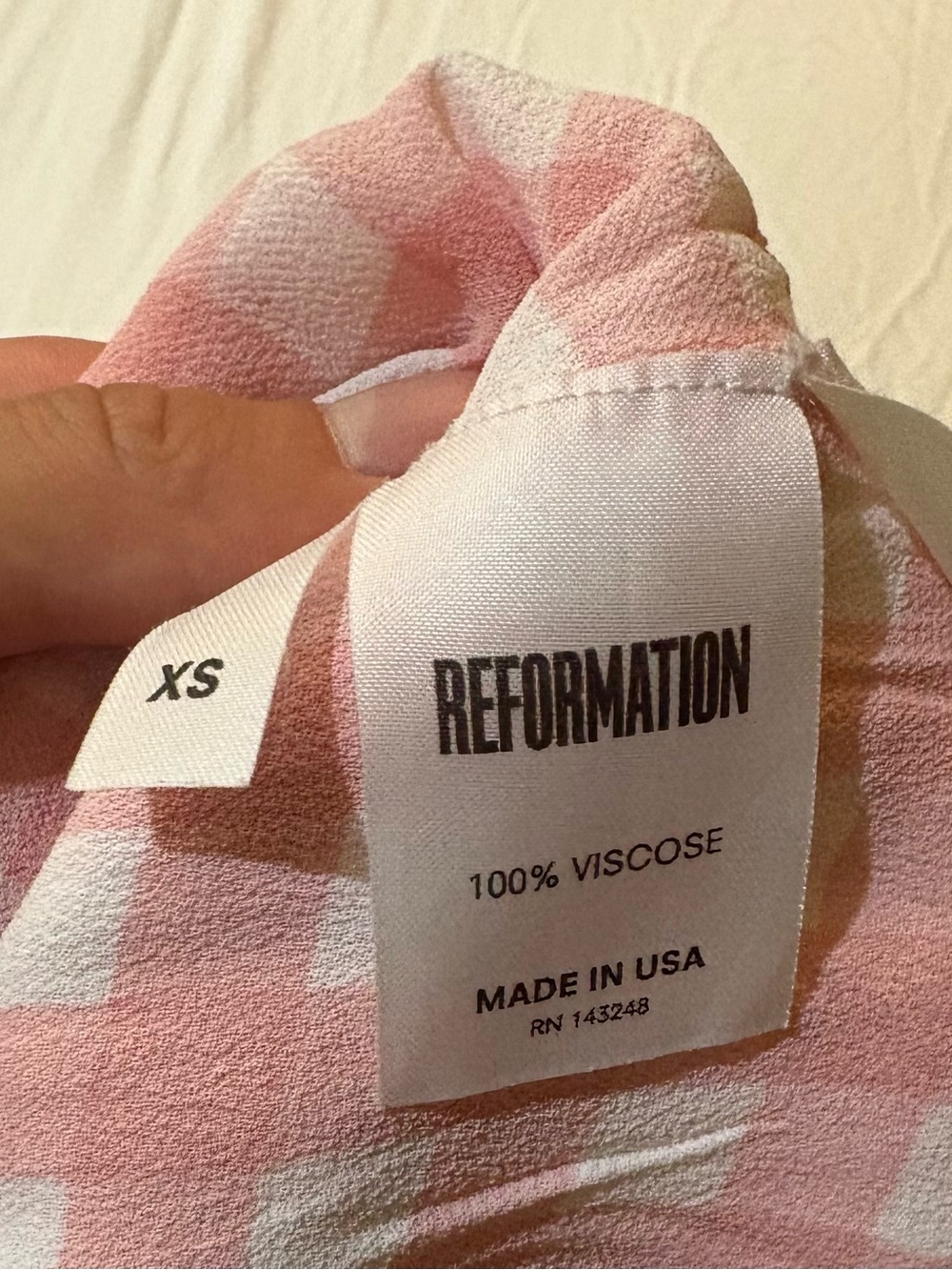 Reformation Pink Gingham Maxi Dress - Picture 6 of 6